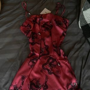 Pink dragon dress